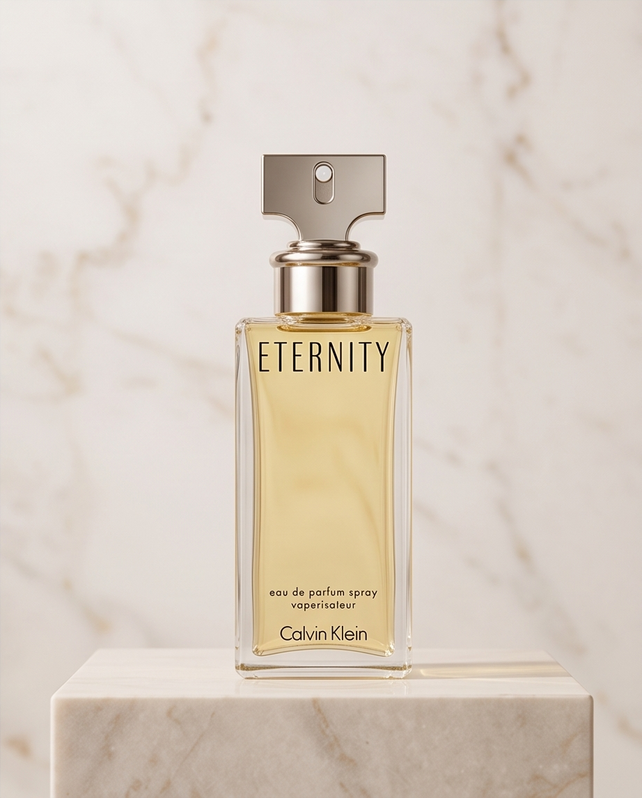 Calvin Klein Eternity EDP 100ml - detalle del tapón medusa