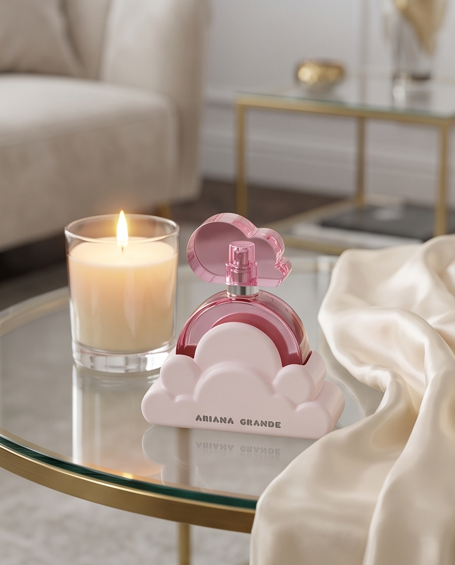 Ariana Grande Cloud Pink Eau de Parfum 100ml - detalle del frasco