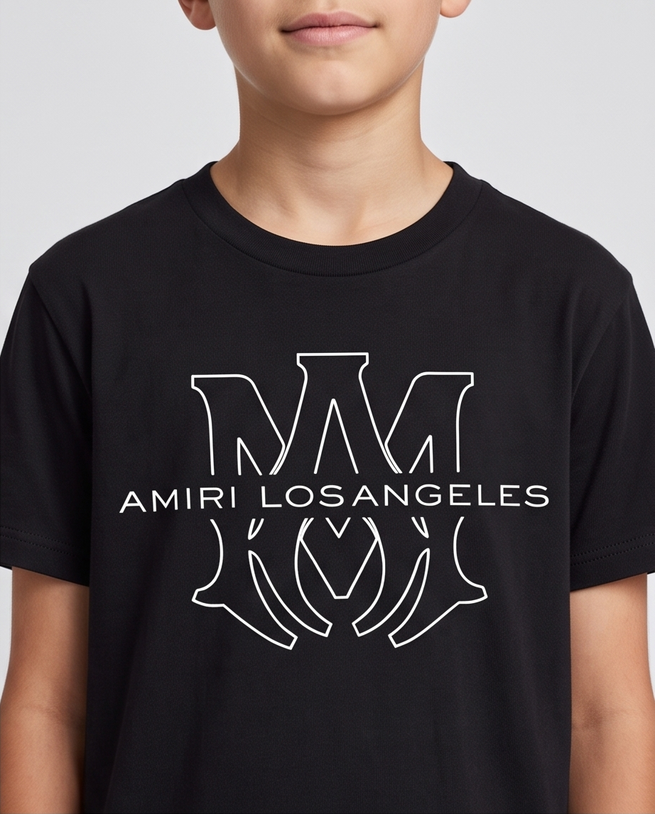 Camiseta Amiri MA Monogram Los Angeles - detalle estampado close-up
