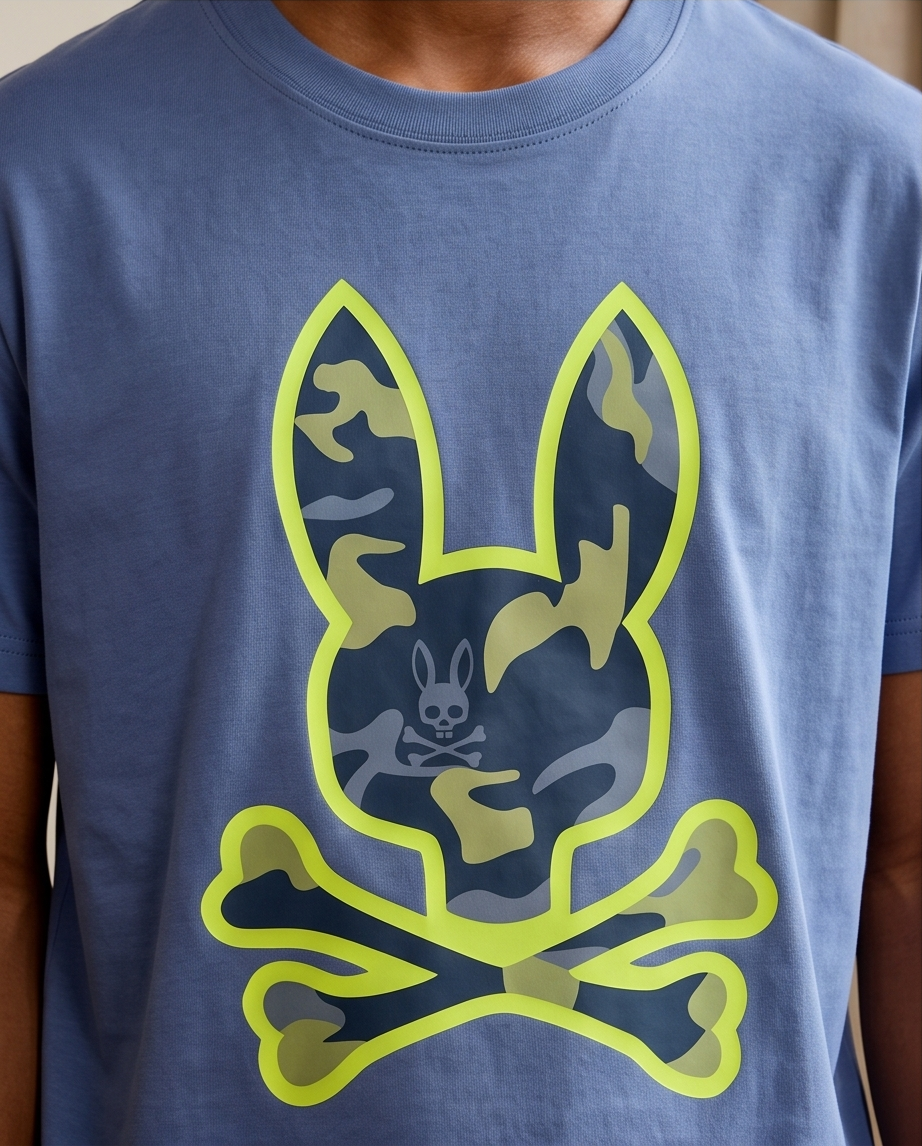 Detalle Skull Bunny Camo Neon Verde