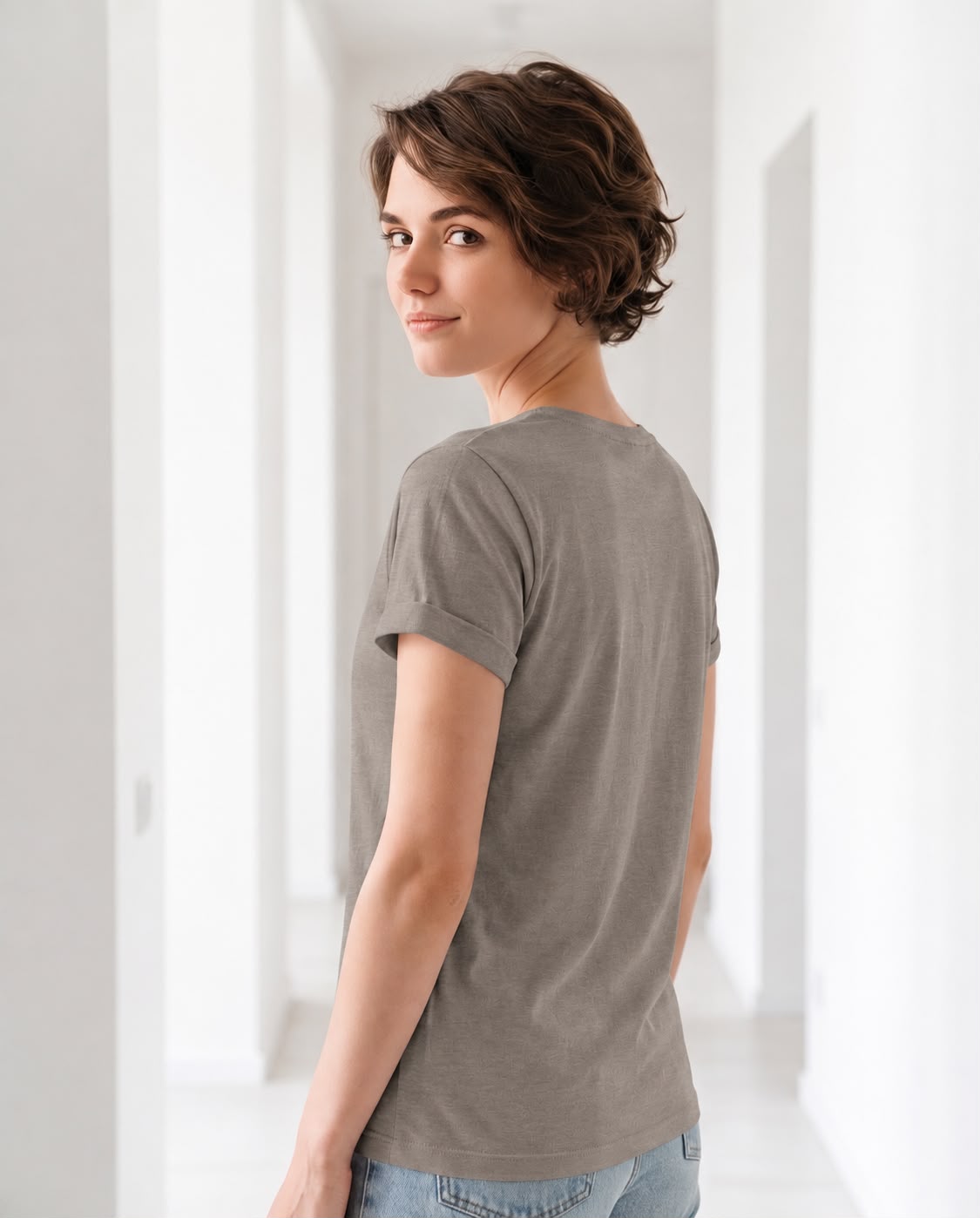 Camiseta Mujer Calvin Klein Jeans Letras Rayadas Verde Cromo