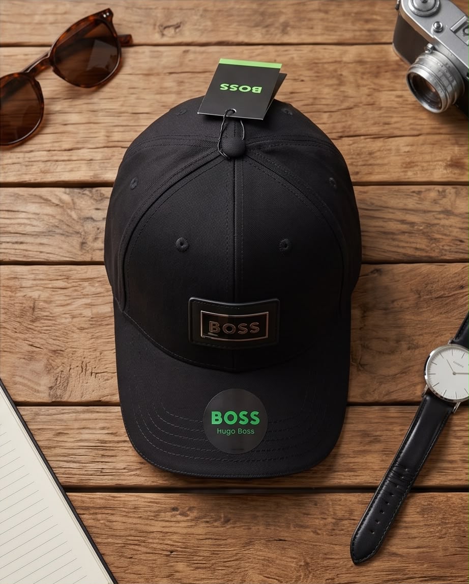 Gorra Boss Negra - Frente lifestyle