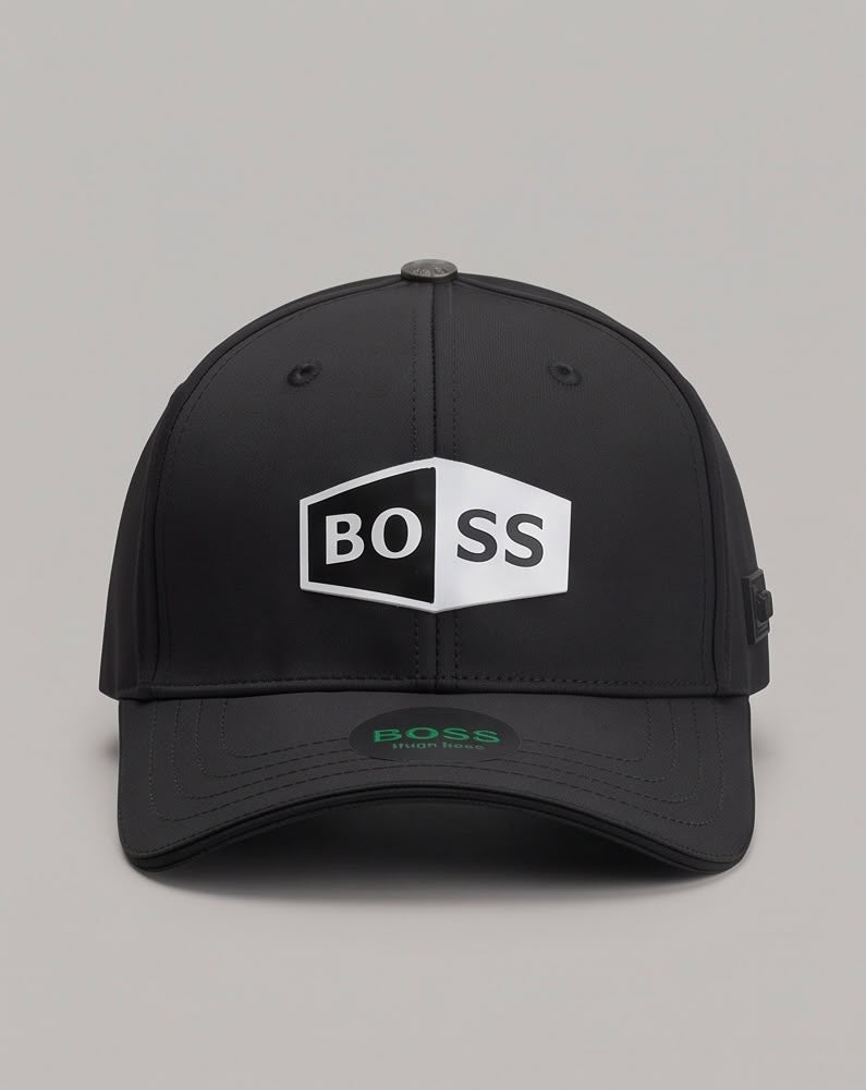 Gorra Hugo Boss Negra - Frente parche hexagonal