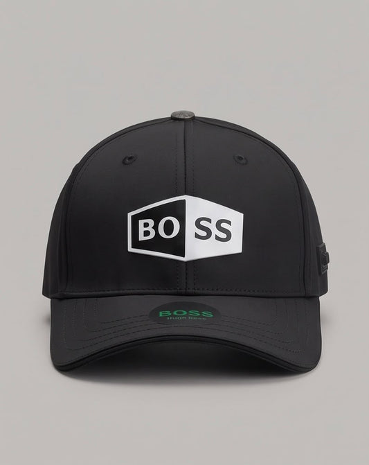 Gorra Hugo Boss Negra - Frente parche hexagonal