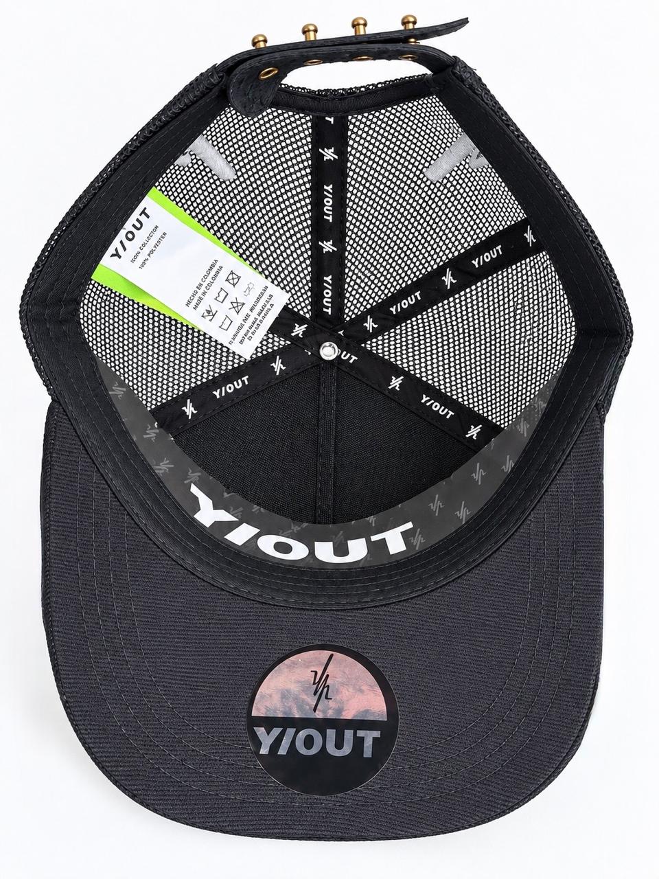 Gorra Y/OUT Hunting Truffles Negra - Interior full-print