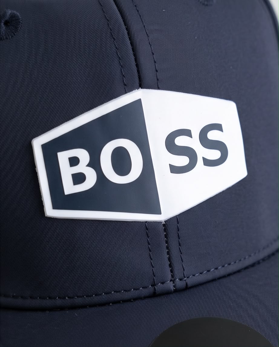 Gorra Hugo Boss Azul Marino - Detalle parche hexagonal