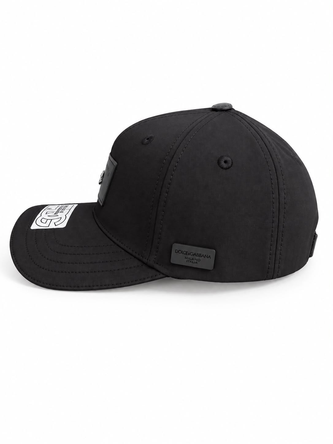 Gorra D&G Negra - Vista lateral pin DG