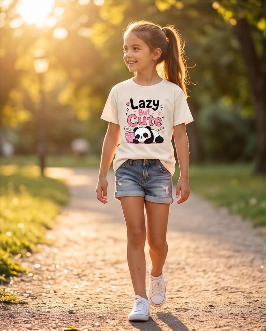 Detalle del estampado de panda dormido Lazy But Cute