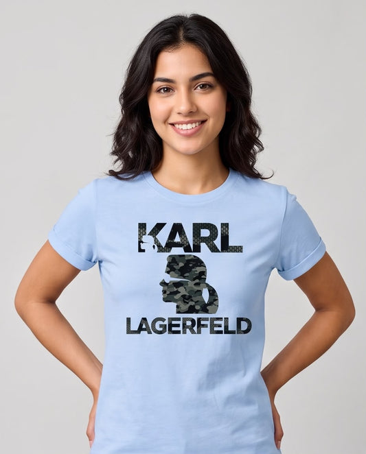 Camiseta azul claro Karl Lagerfeld vista lateral