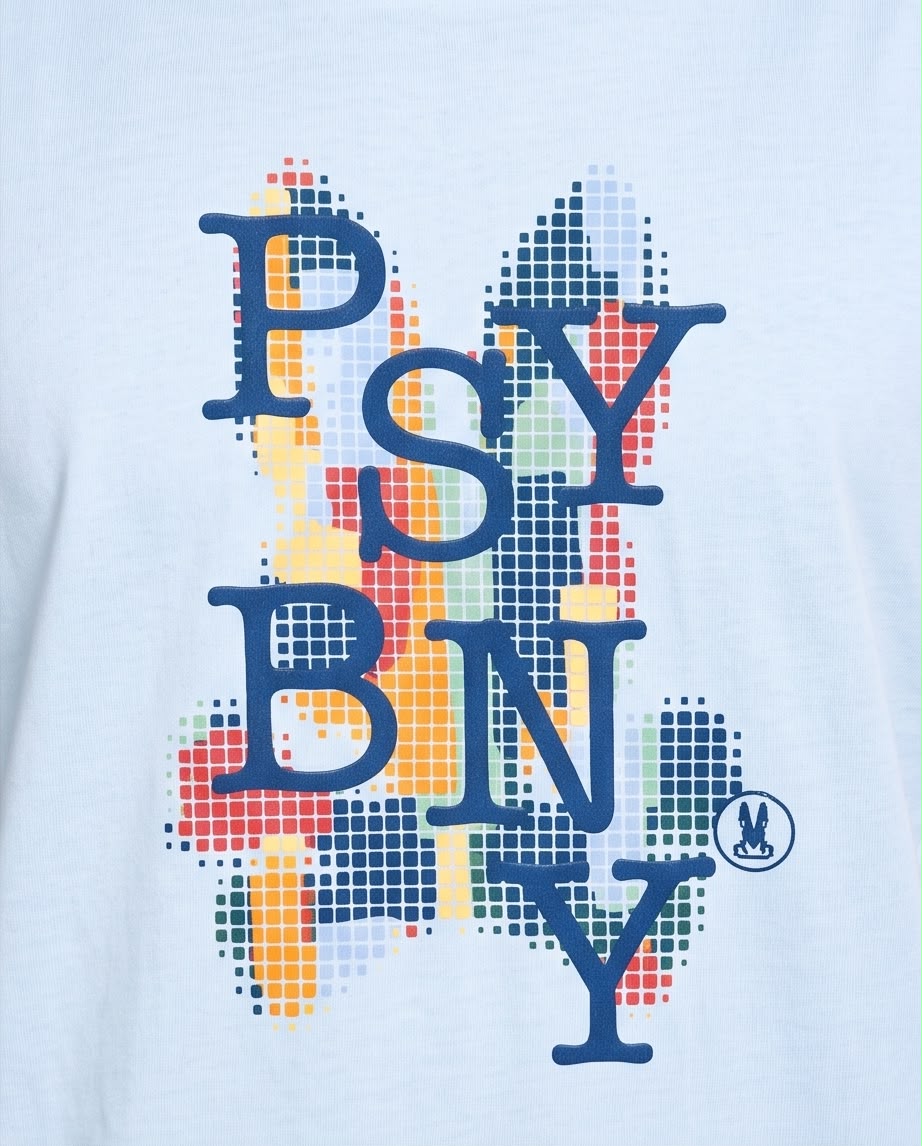 Camiseta Psycho Bunny azul claro, vista frontal