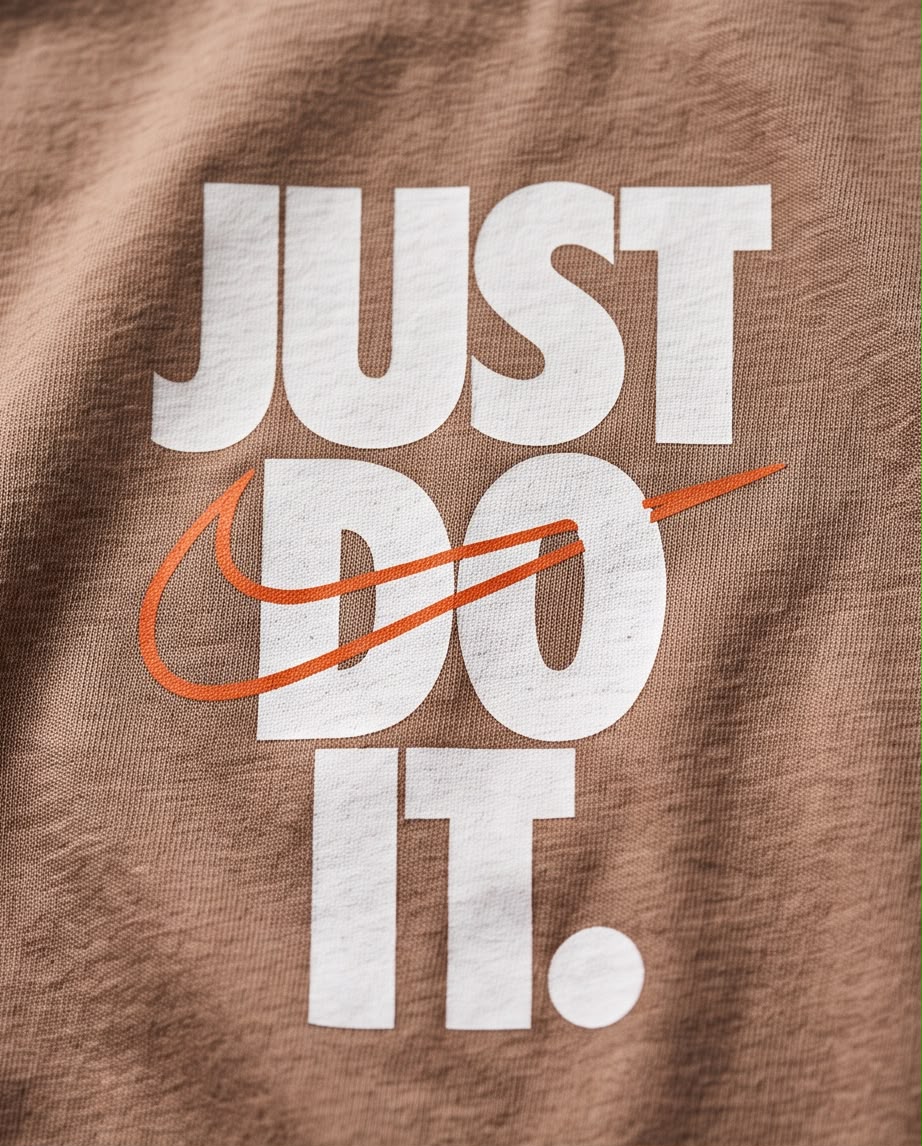Camiseta Niño Nike Just Do It Camel Semi Oversize