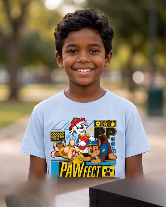 Camiseta Niño Paw Patrol Pawfect Pals Azul Cielo Semi Oversize