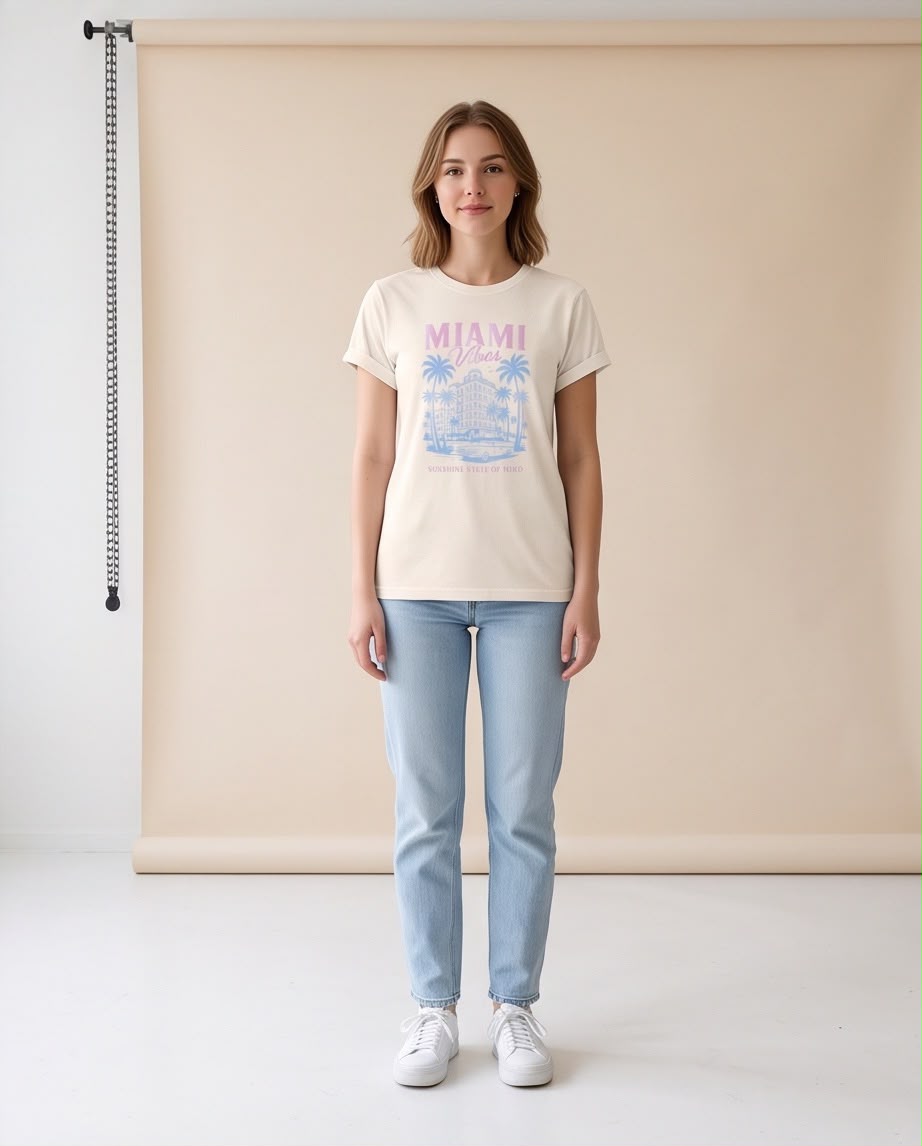 Look completo con camiseta Miami Vibes Vainilla