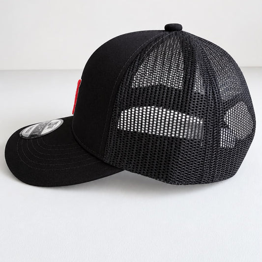 INFANTIL Gorra Puma Negra con Logo Rojo