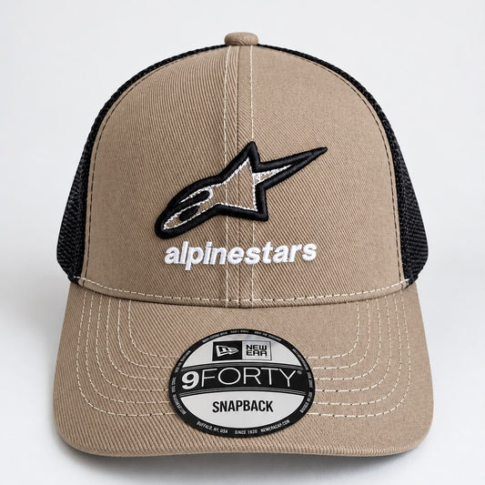 INFANTIL Gorra Alpinestars Beige con Malla Negra