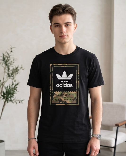 Camiseta Negra adidas Marco Camuflado Regular Fit